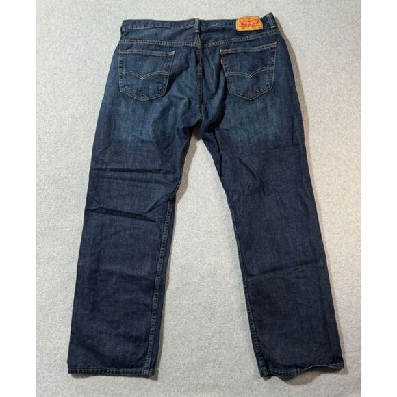 Levis Jeans Mens 36x32 Blue 569 Loose Straight American Medium Wash Denim - Picture 10 of 11